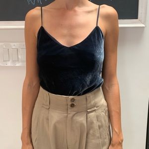 Velvet Intermix Spaghetti Strap Top Size XS